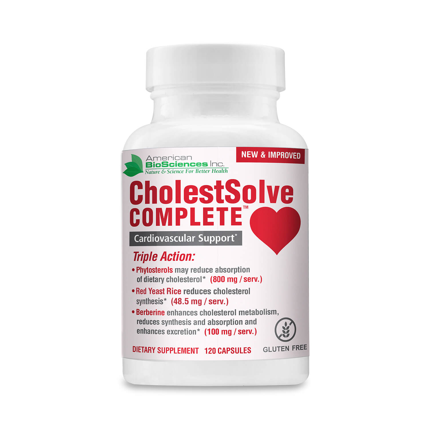<span>CholestSolve Complete</span><br>Triple Action Heart Health Support Formula