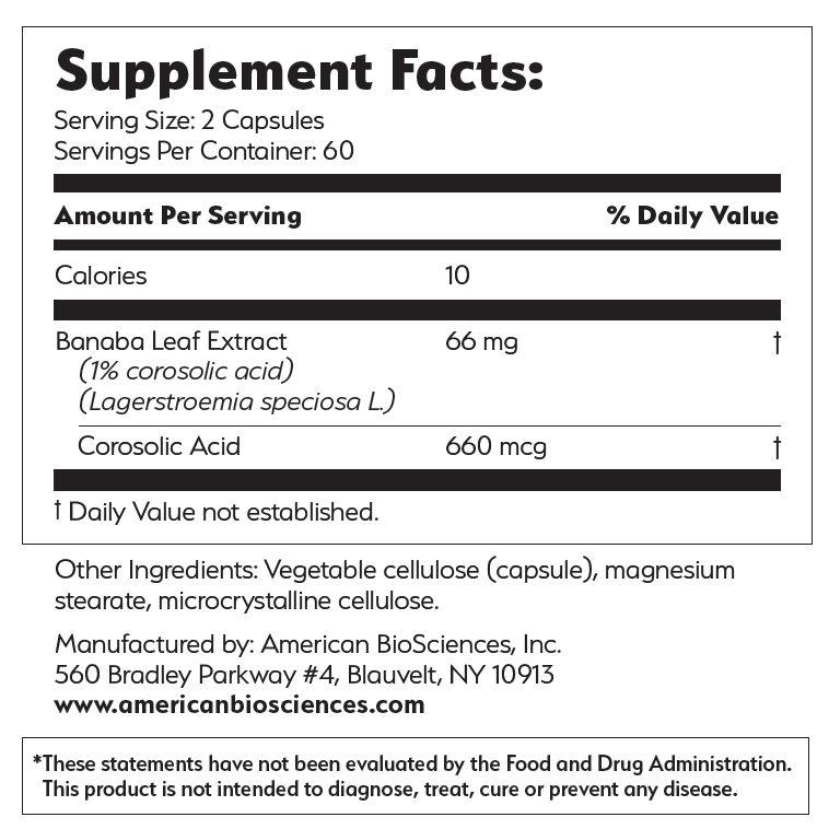New and Improved SUGARSolve 24/7 Supplement Facts