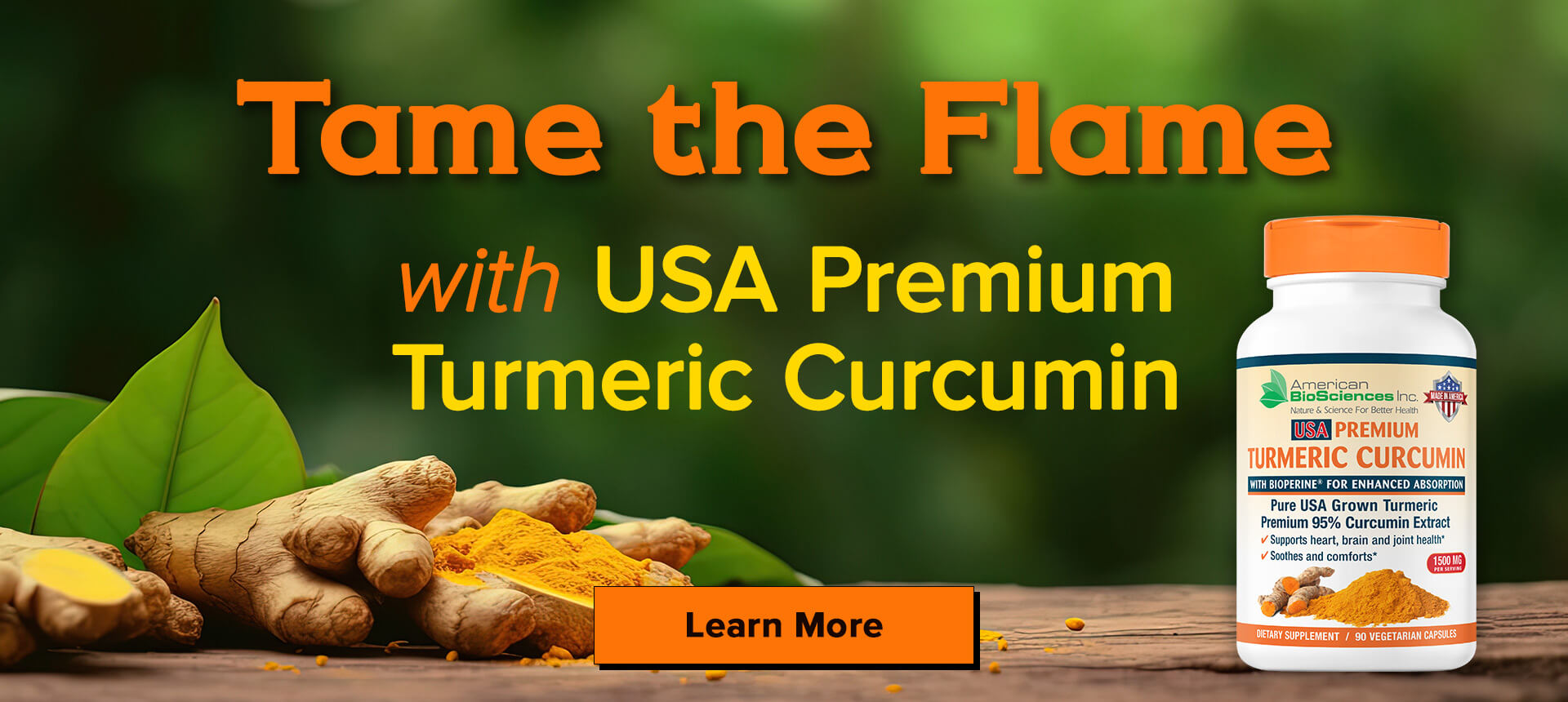 Tame the Flame with USA Premium Turmeric Curcumin